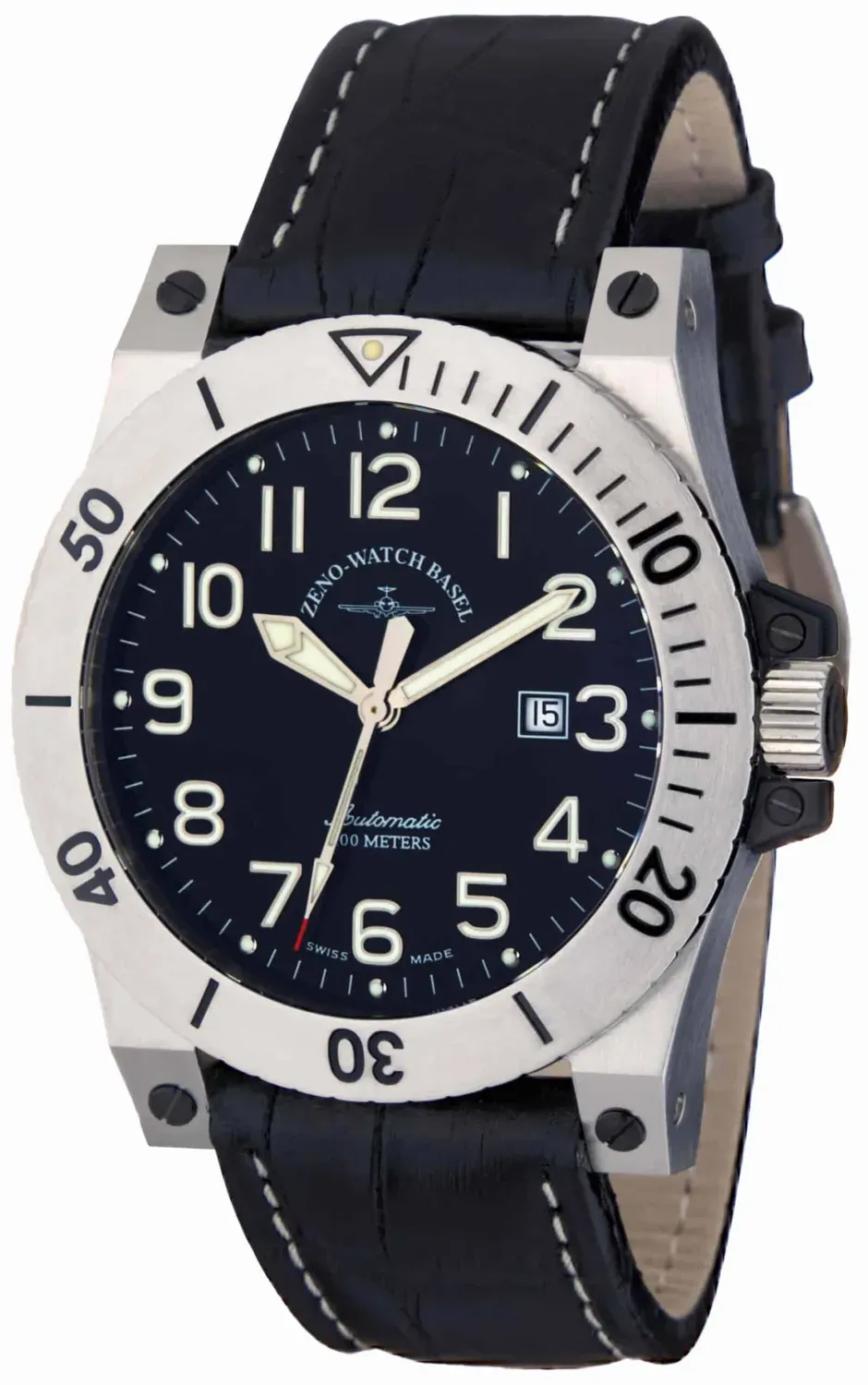Zeno-Watch Basel Muscle Automatic Retro montre acier massive