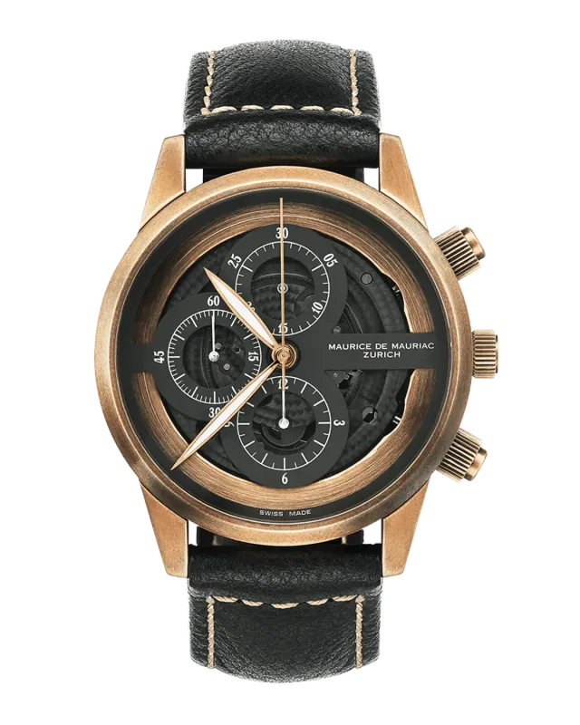 Maurice de Mauriac Chrono Modern Skeleton Bronze montre