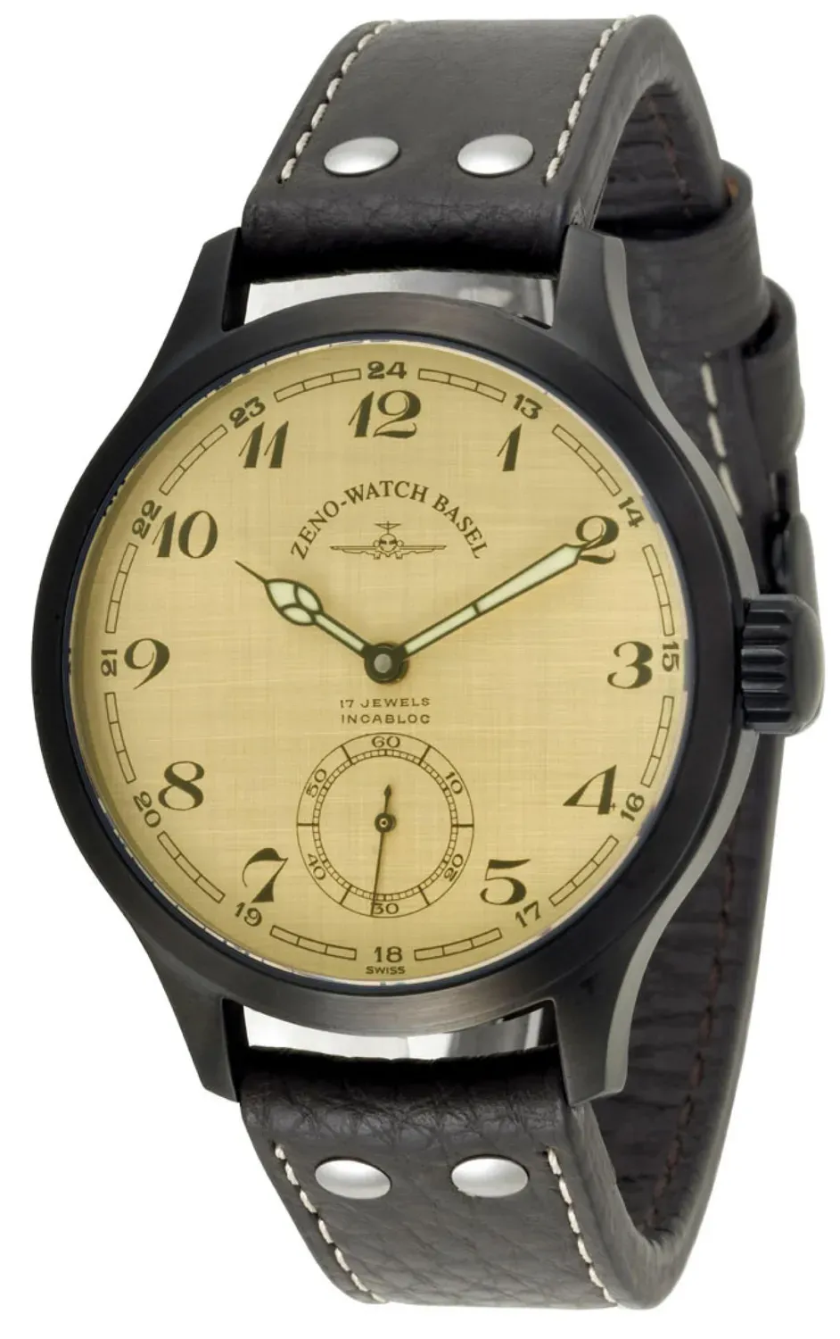 Zeno-Watch Basel OS Retro Winder montre oversize
