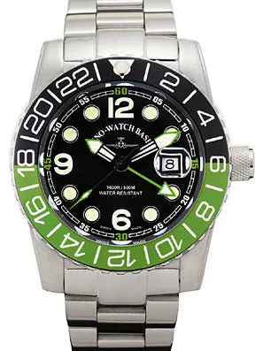 Zeno-Watch Basel Airplane Diver Quartz GMT Points ST montre
