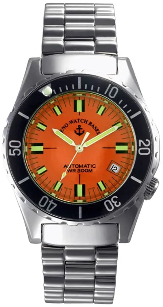 Zeno-Watch Basel Army Diver Automatic montre plongée orange