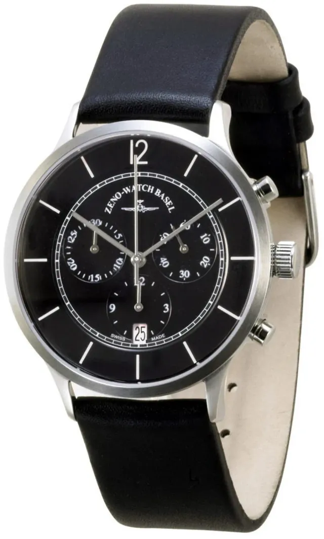 Zeno-Watch Basel Bauplatz Chronograph montre noire quartz