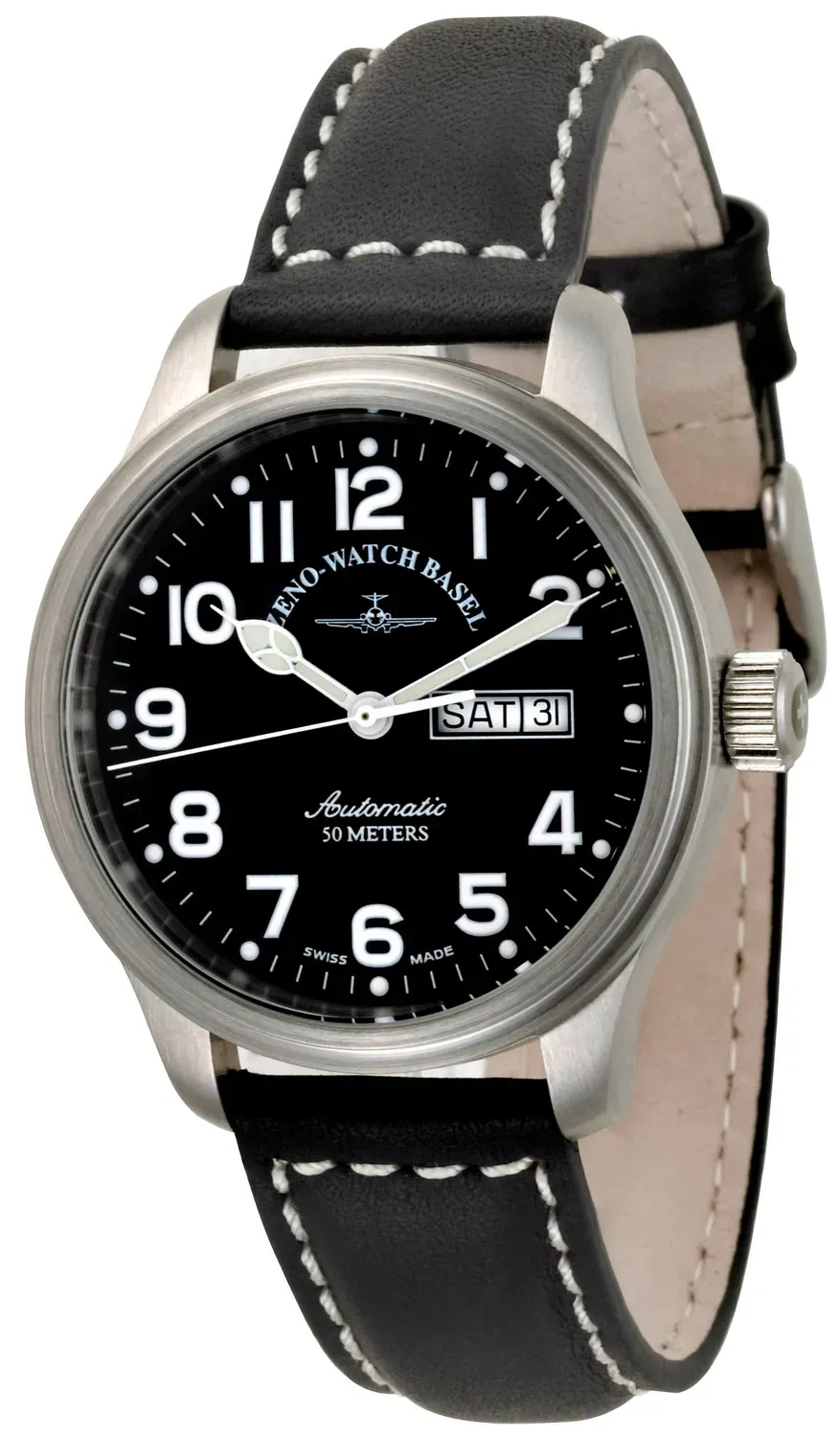 Zeno-Watch Basel NC Pilot Day Date montre pilote mécanique suisse
