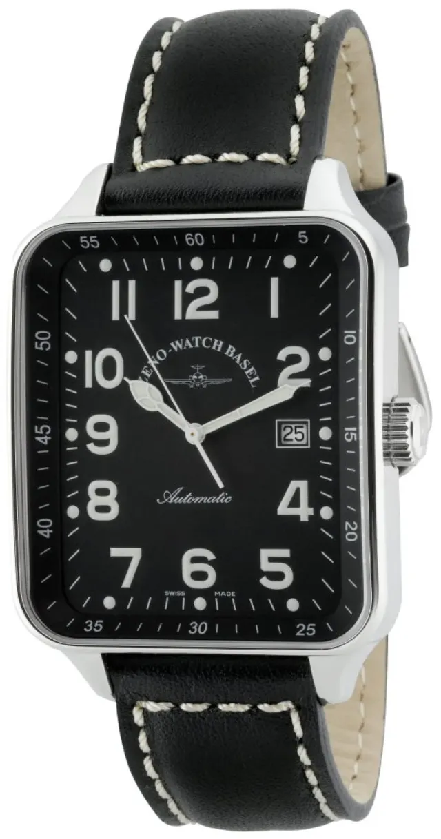 Zeno-Watch Basel SQ XL Pilot Automatic montre carrée date