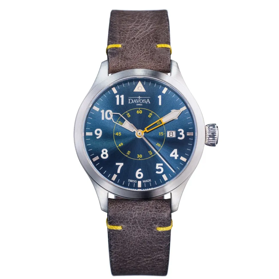Davosa Neoteric Pilot montre automatique 42 mm chiffres arabes