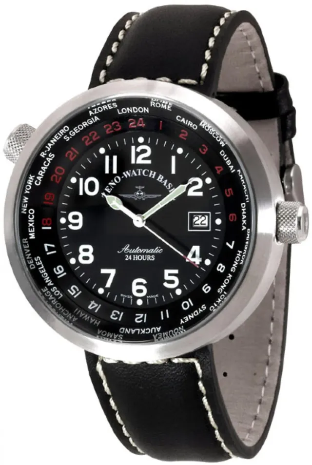 Zeno-Watch Basel Rondo World timer montre à heure mondiale