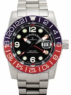 Zeno-Watch Basel Airplane Diver Quartz GMT Points ST montre