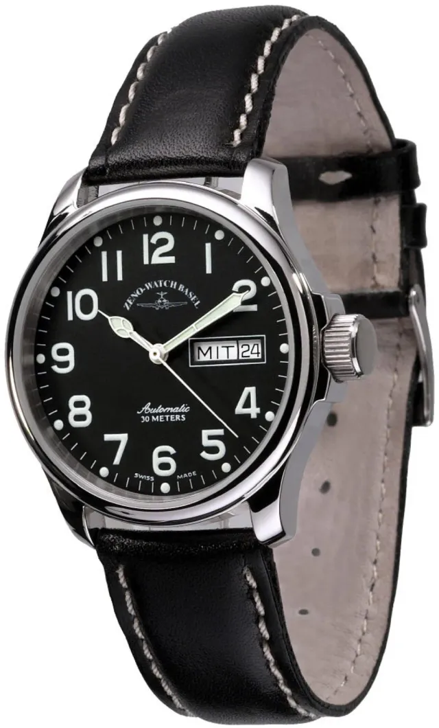 Zeno-Watch Basel Basic Pilot Day Date montre saphir nouvelle édition