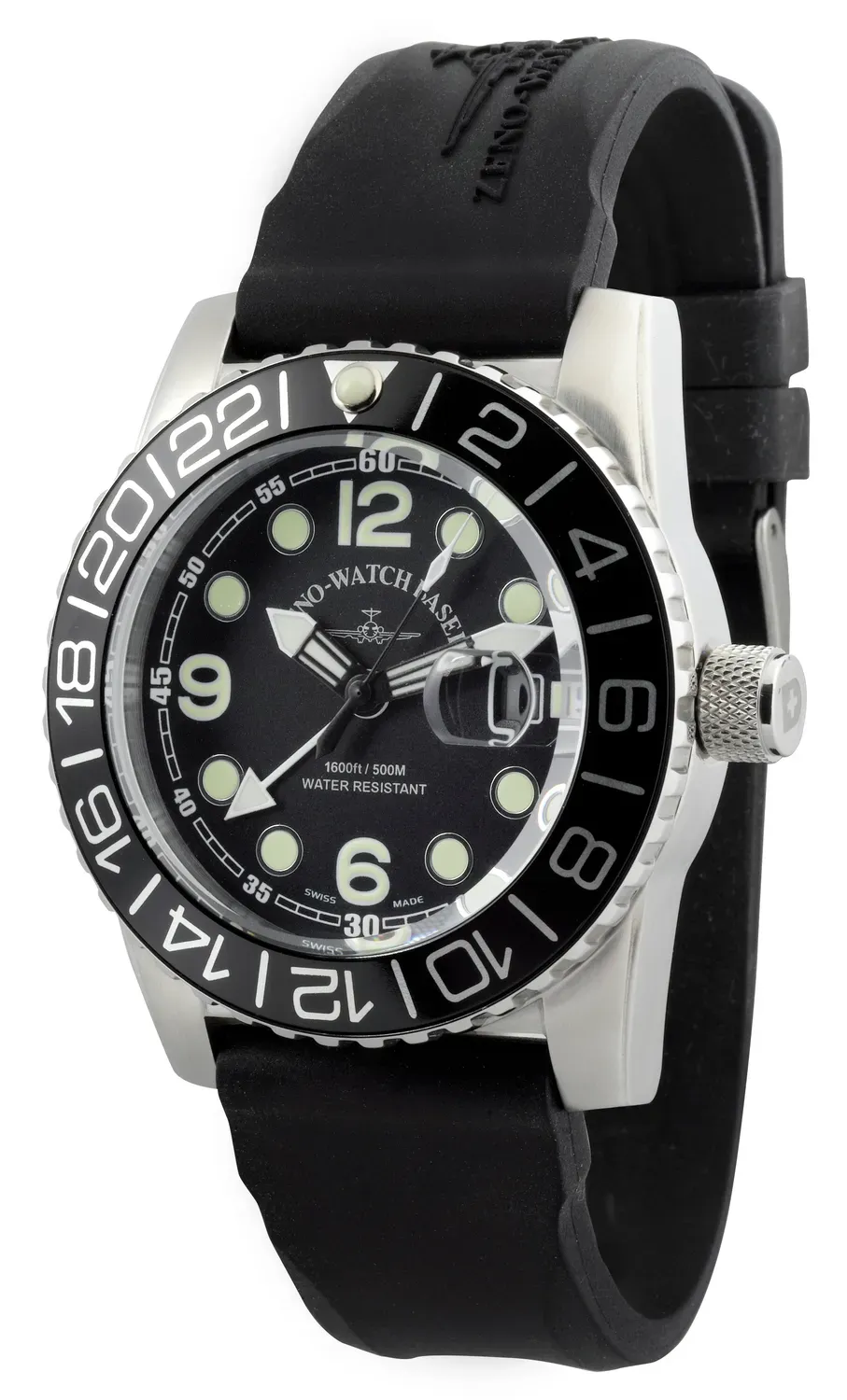 Zeno-Watch Basel Airplane Diver Quartz GMT Points montre GMT