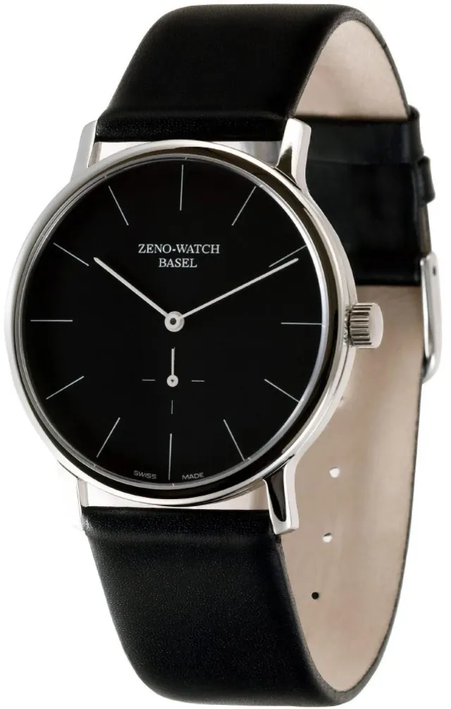 Zeno-Watch Basel Bauhaus Winder montre manuelle noire