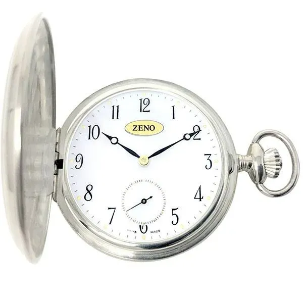 Zeno-Watch Basel Savonette montre de poche chiffres argent