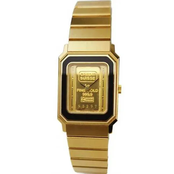 Zeno-Watch Basel Ladies Catena gold bar Credit Suisse 1 gr Chinese lacquer montre femme