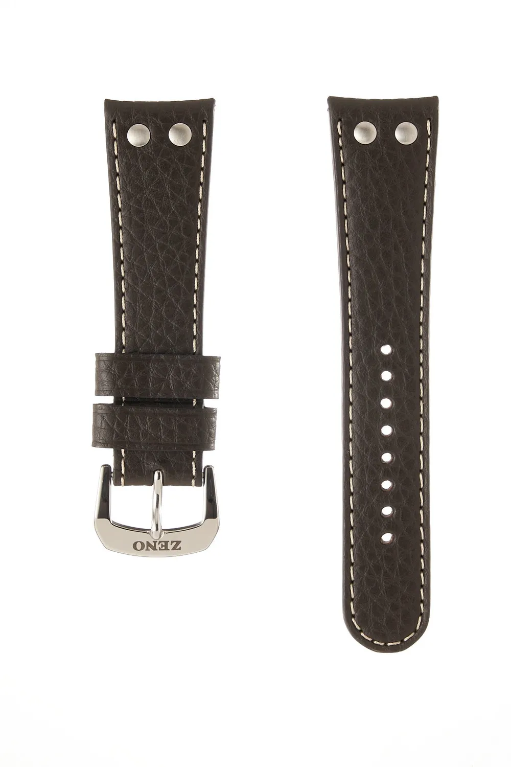 Zeno-Watch Basel Robusto bracelet cuir rivets