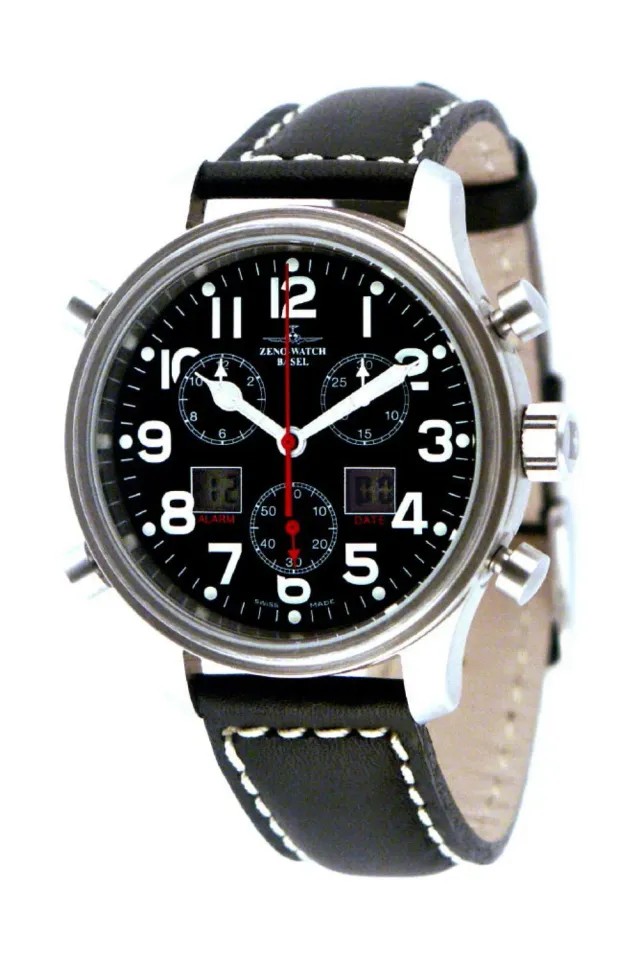 Zeno-Watch Basel New Classic Pilot Chrono-Alarm montre aviateur