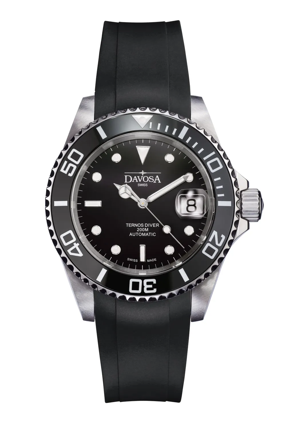 Davosa Ternos Ceramic Diver bracelet caoutchouc