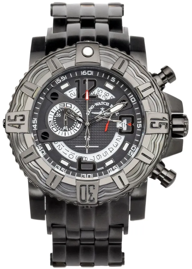 Zeno-Watch Basel Neptun 2 S Chronograph black montre chronographe noire