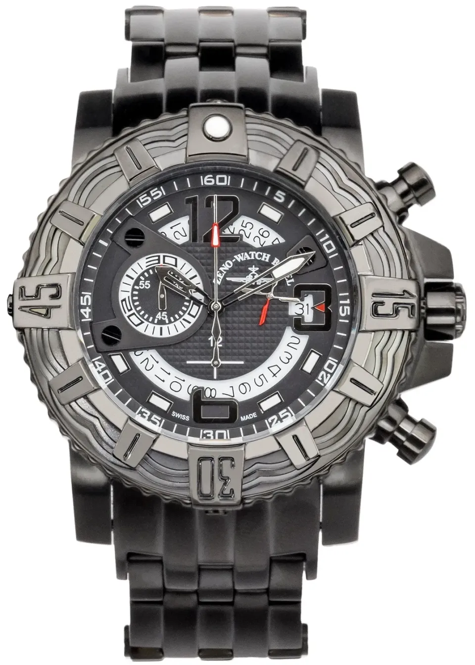 Zeno-Watch Basel Neptun 2 S Chronograph black montre chronographe noire