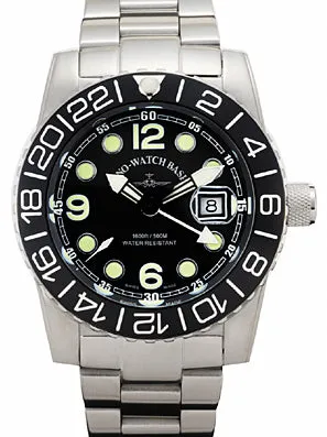 Zeno-Watch Basel Airplane Diver Quartz GMT Points ST montre