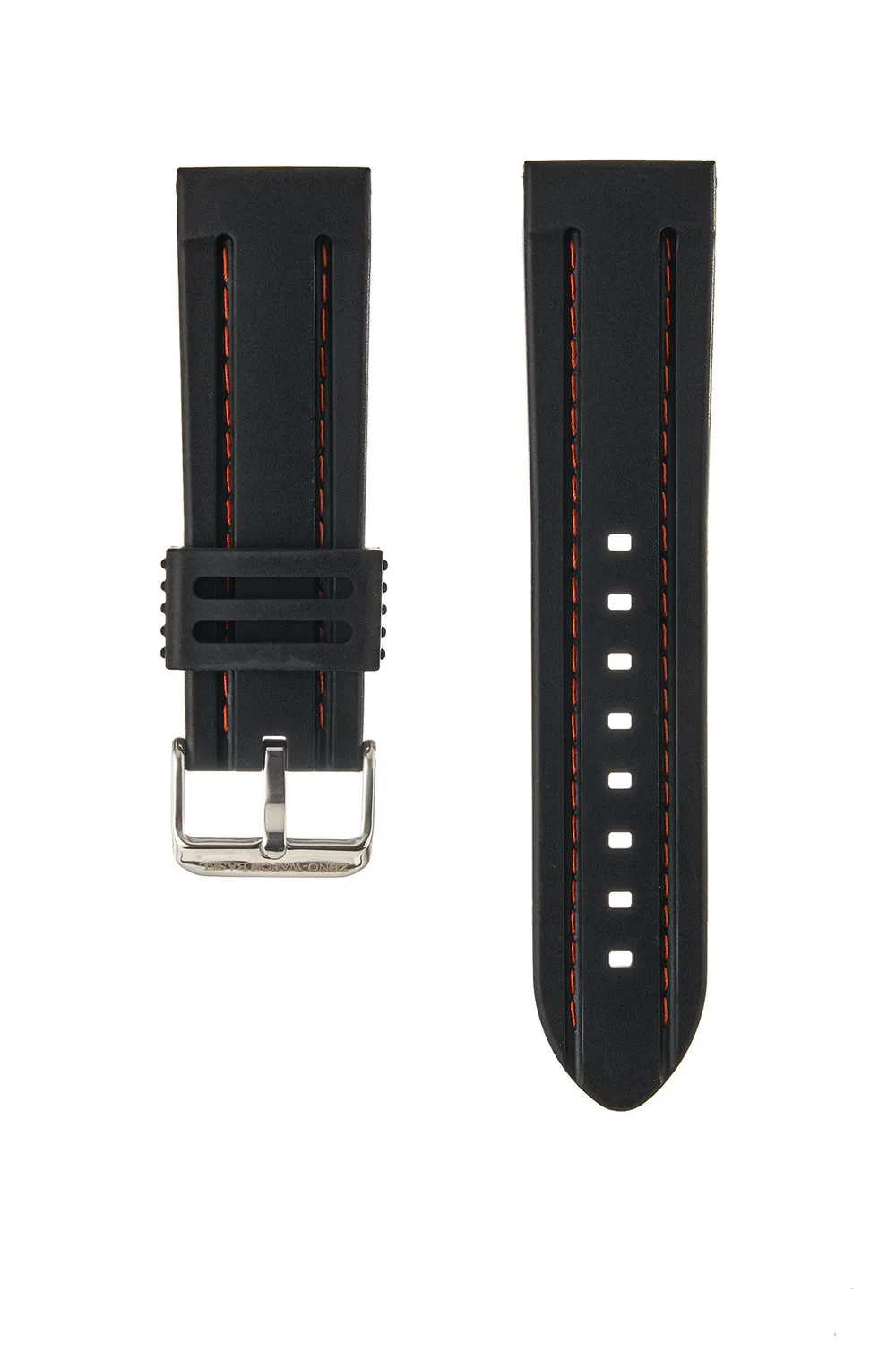 Zeno-Watch Basel Silicon Strap Stiched bracelet silicone surpiqué