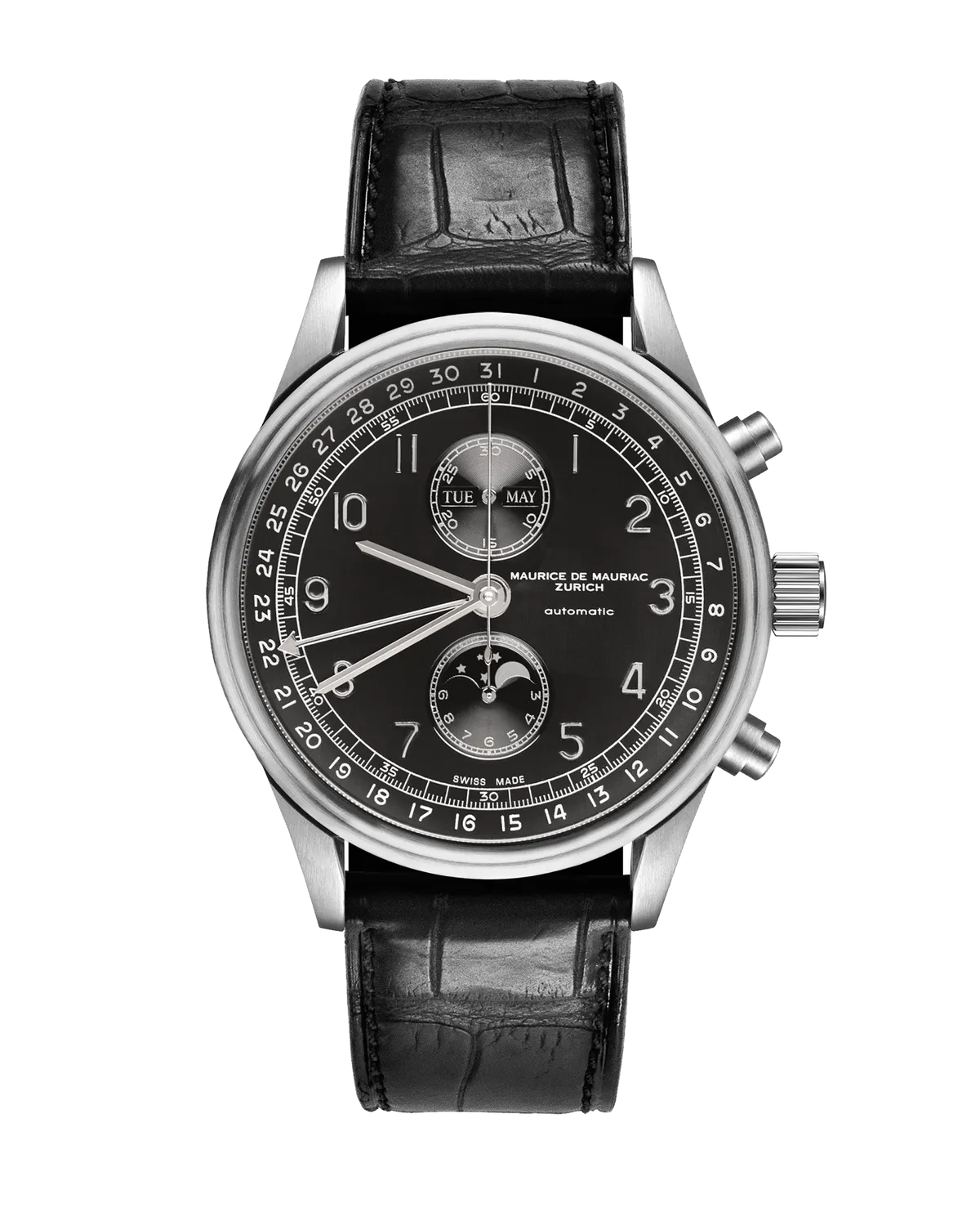 Maurice de Mauriac Chrono Classic Moon Steel montre lune