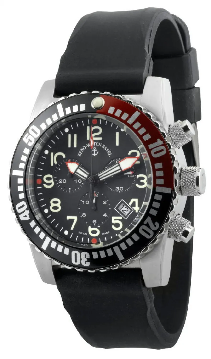 Zeno-Watch Basel Airplane Diver Quartz Chronograph Numbers montre