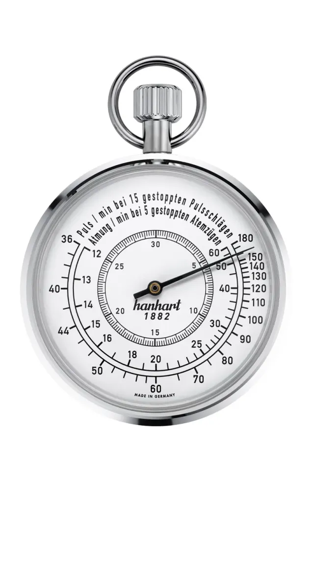 Hanhart Crown Stopper Chronomètre Pouls 1/10 s