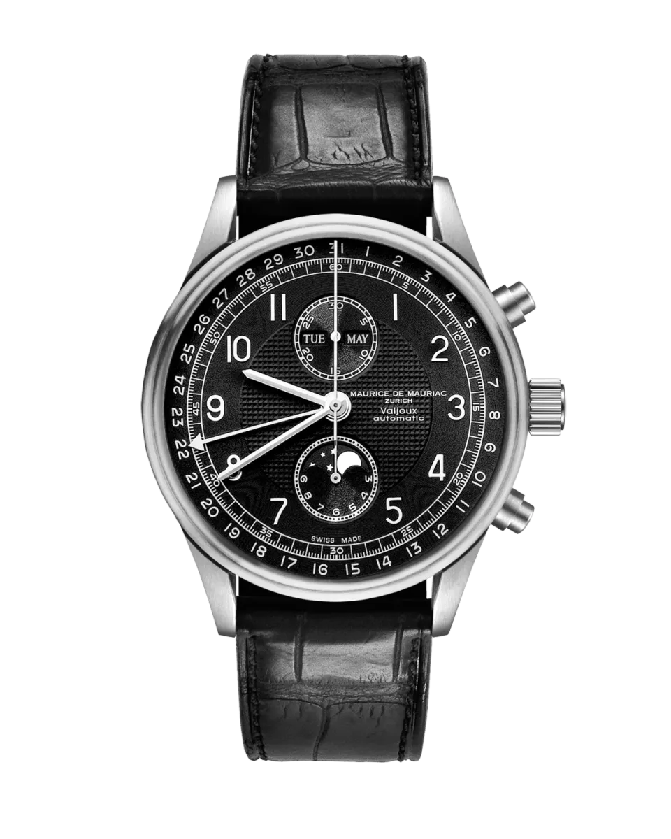 Maurice de Mauriac Chrono Classic Moon Steel montre lune