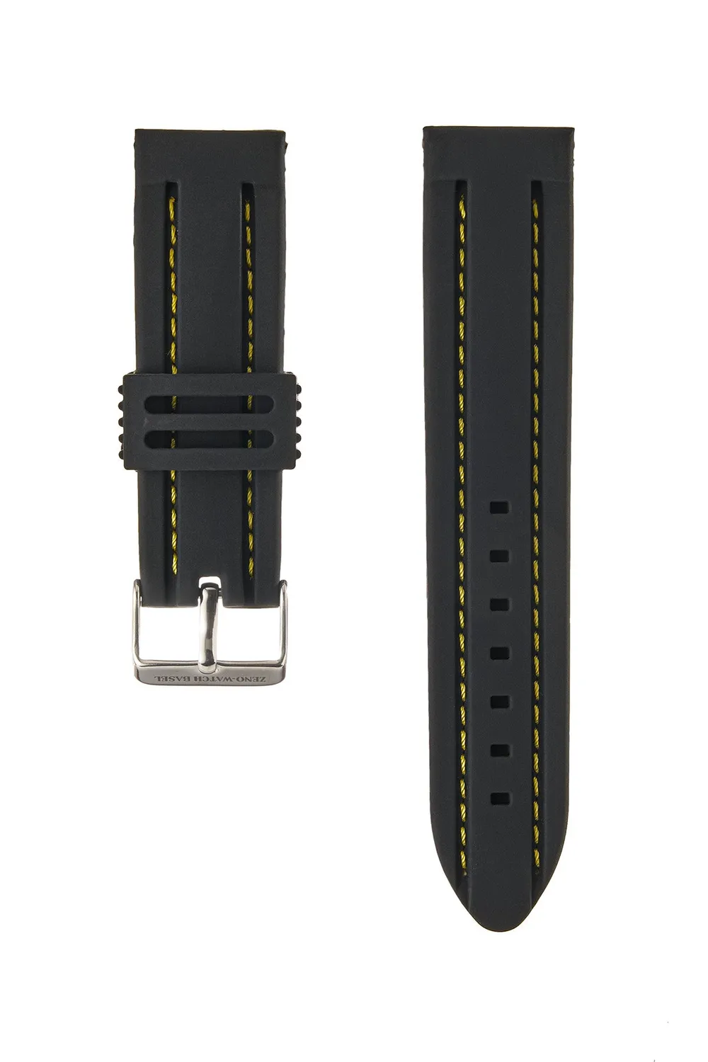 Zeno-Watch Basel Silicon Strap Stiched bracelet silicone surpiqué