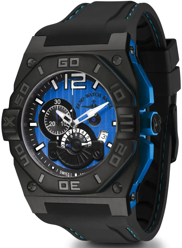 Zeno-Watch Basel Neptun 4 Chronograph montre XL quartz