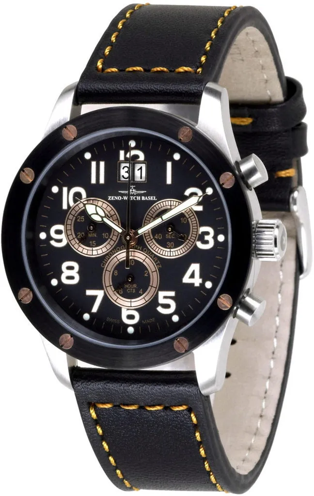 Zeno-Watch Basel Screws 5040 Chronograph Big Date montre grande date
