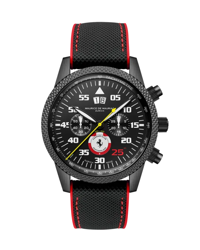 Maurice de Mauriac Chrono Modern Big Date Ferrari Club Switzerland 25th Jubilee Edition chronographe