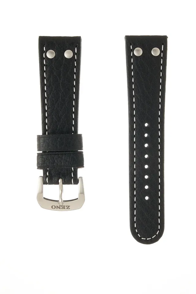 Zeno-Watch Basel Robusto bracelet cuir rivets