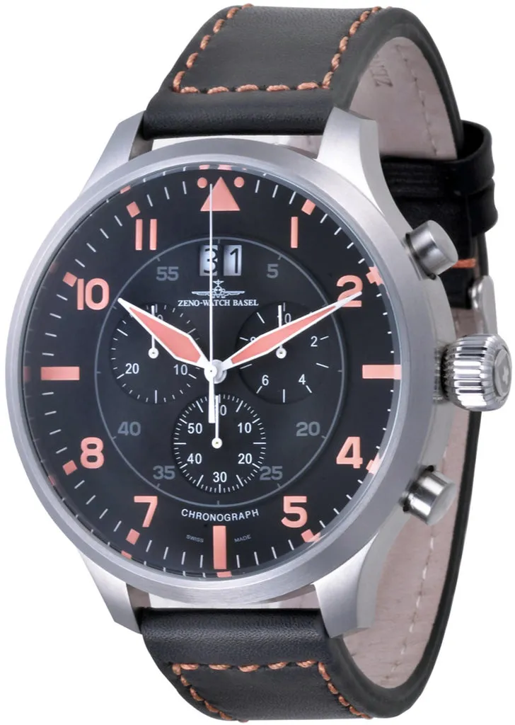 Zeno-Watch Basel Super Oversized Chrono Big Date Navigator montre quartz