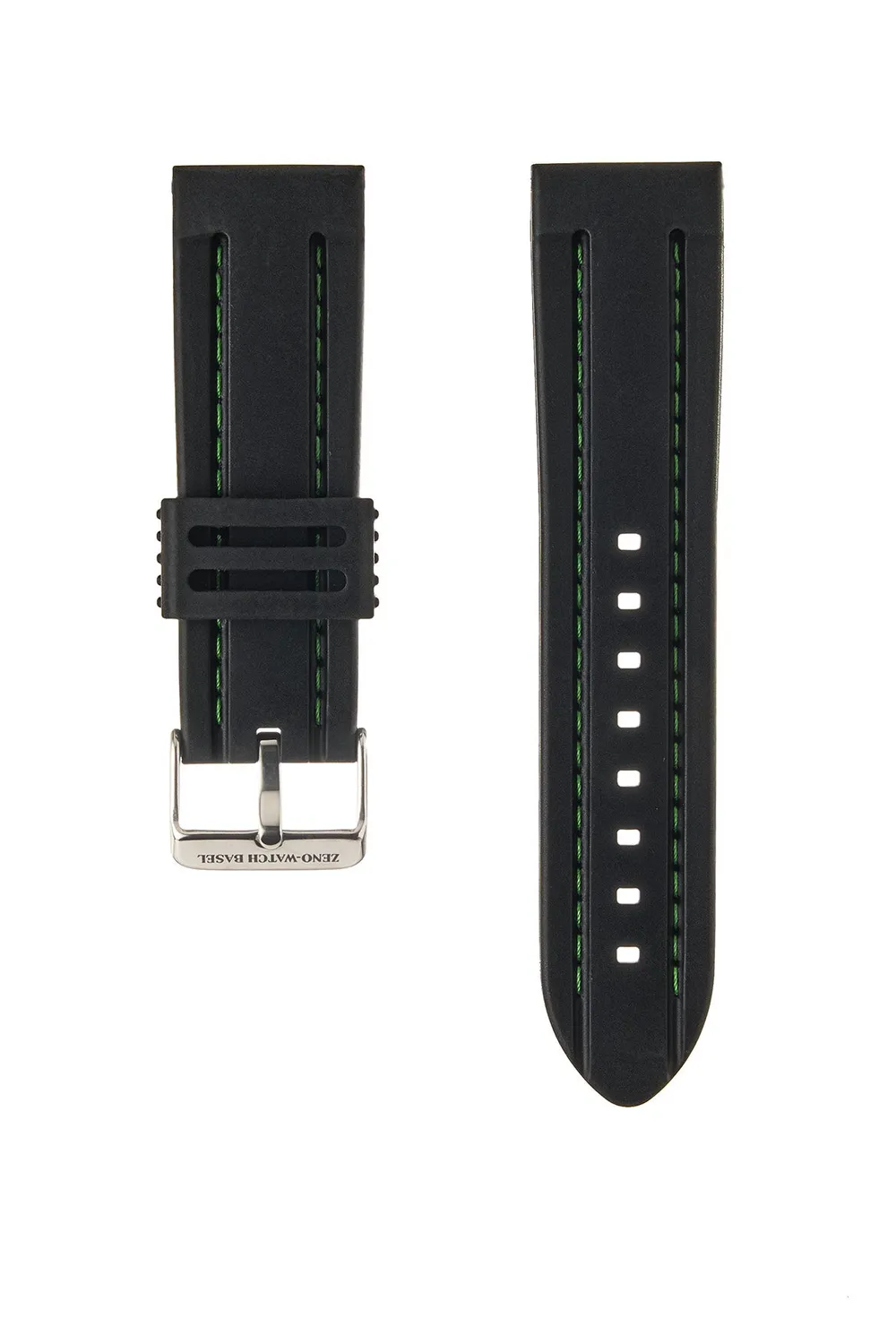 Zeno-Watch Basel Silicon Strap Stiched bracelet silicone surpiqué
