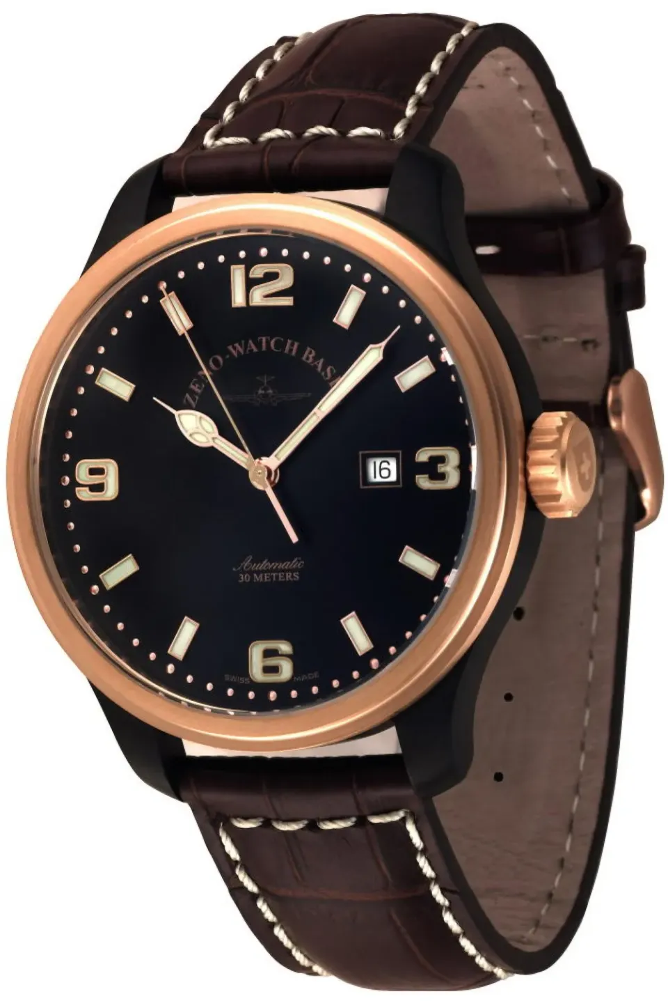Zeno-Watch Basel OS Retro Black-Bicolor montre bicolore édition limitée