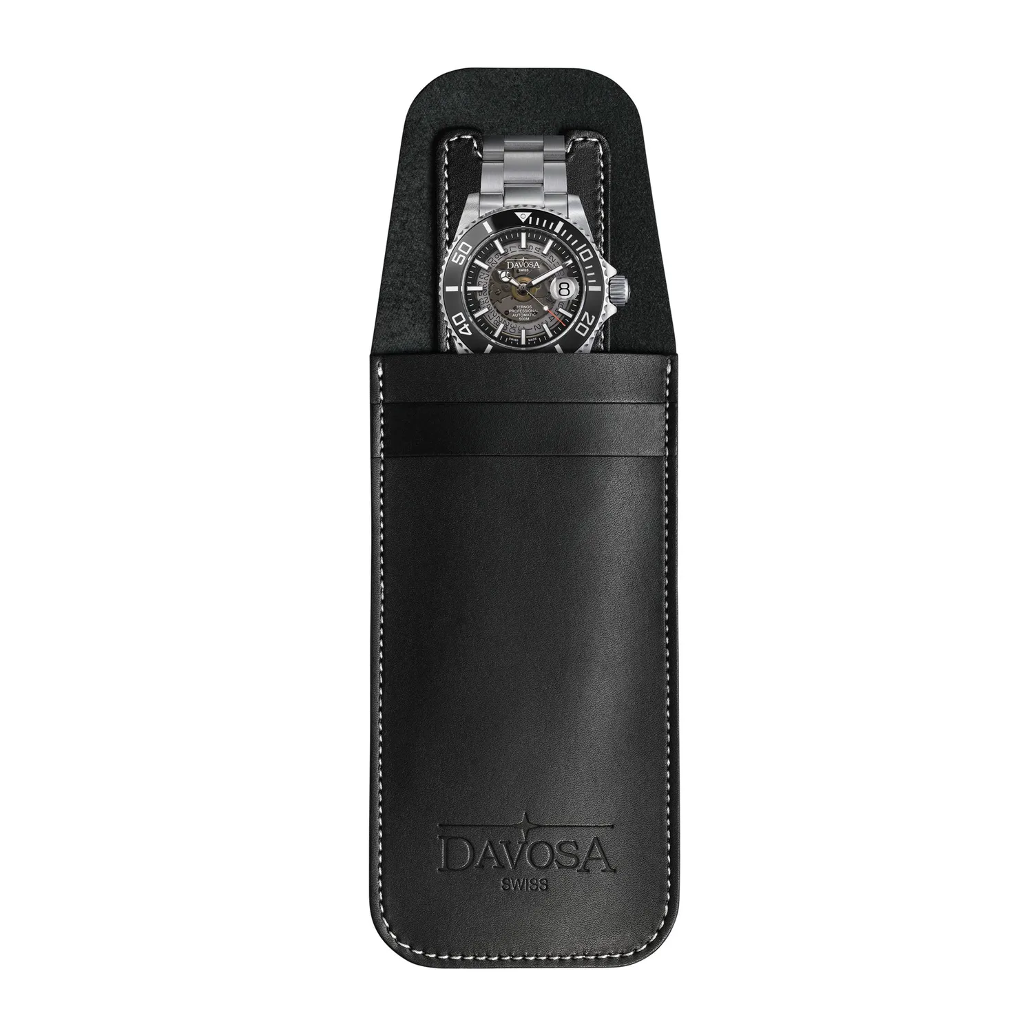 Davosa étui voyage montre cuir vachette