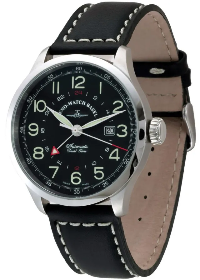 Zeno-Watch Basel Retro Tre MS Pilot montre GMT dual time
