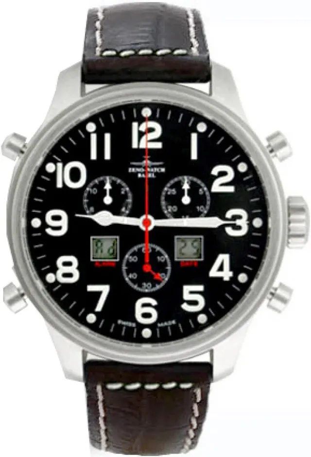 Zeno-Watch Basel Oversized Pilot Chrono-Alarm montre quartz