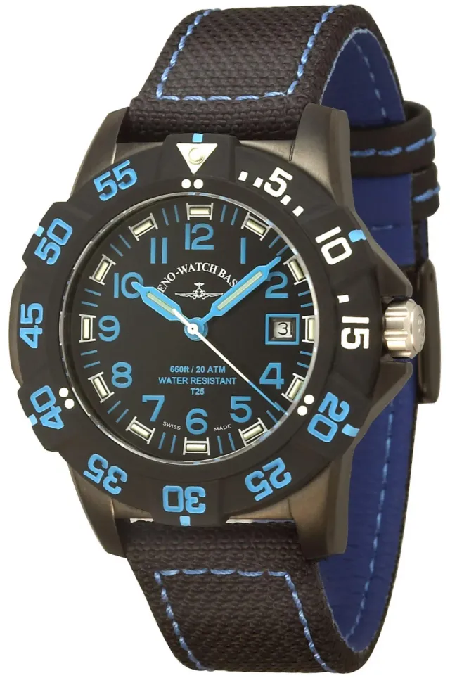 Zeno-Watch Basel Sport H3 Fashion Diver montre plongée tritium