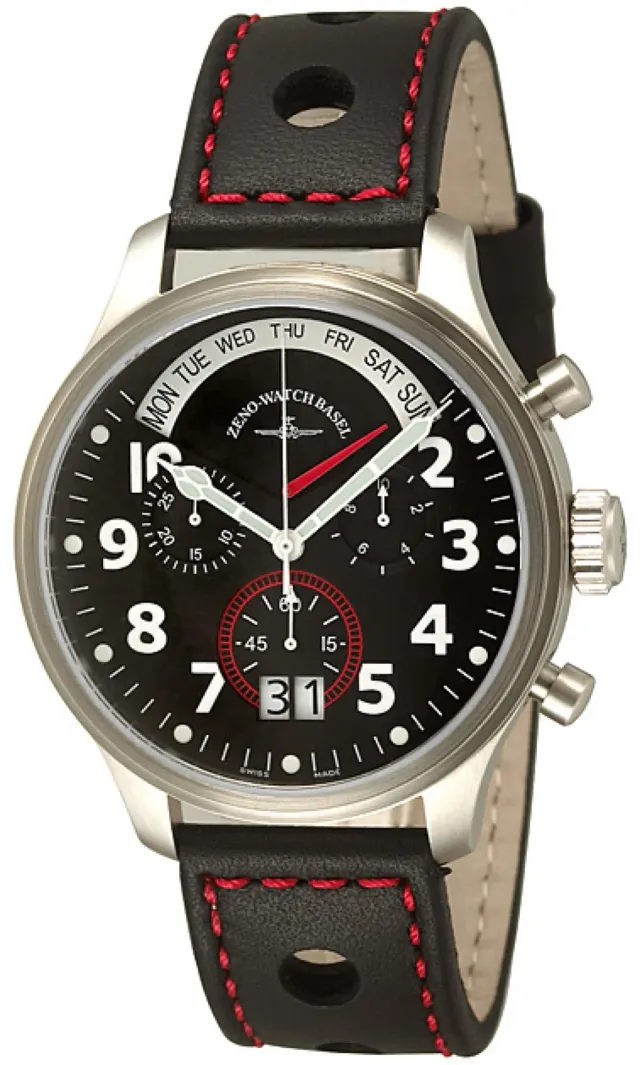 Zeno-Watch Basel Oversized Pilot Day Date montre chronographe
