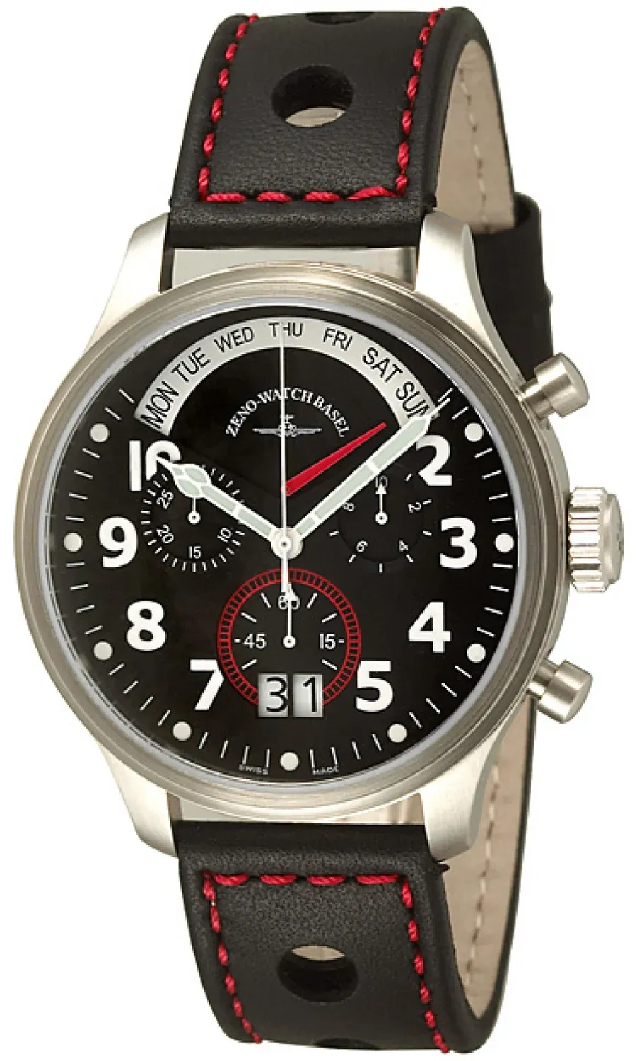 Zeno-Watch Basel Oversized Pilot Day Date montre chronographe