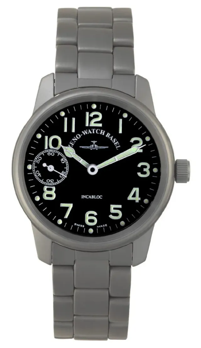 Zeno-Watch Basel Classic Titanium Pilot montre titane manuelle