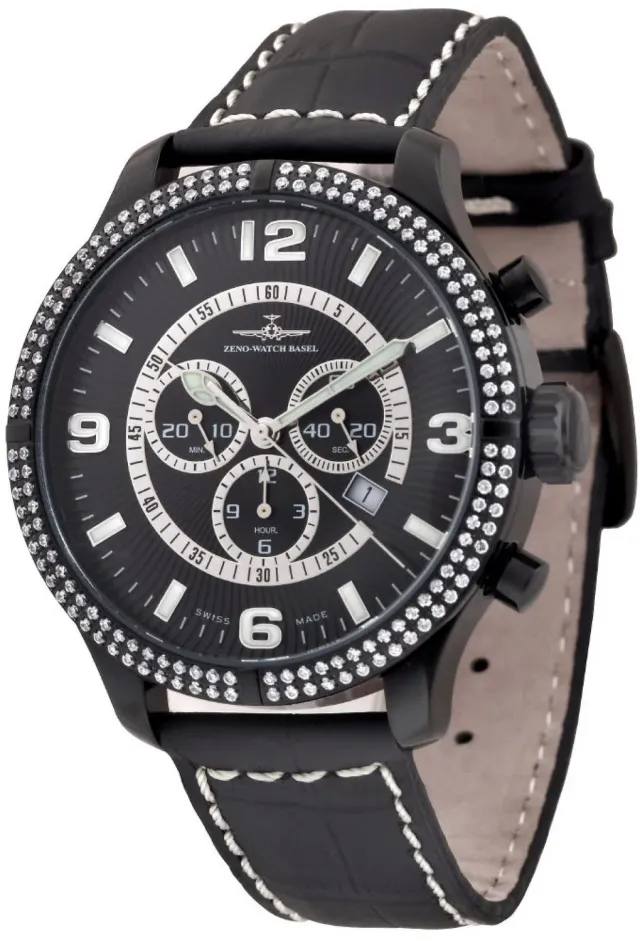 Zeno-Watch Basel Oversized Retro Chrono Parisienne montre or rose
