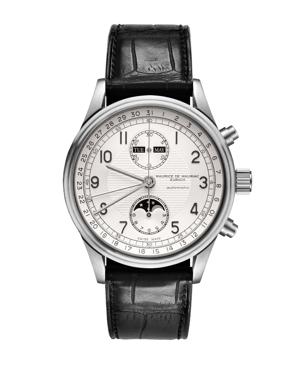 Maurice de Mauriac Chrono Classic Moon Steel montre lune
