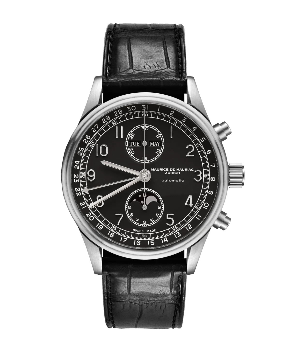 Maurice de Mauriac Chrono Classic Moon Steel montre lune