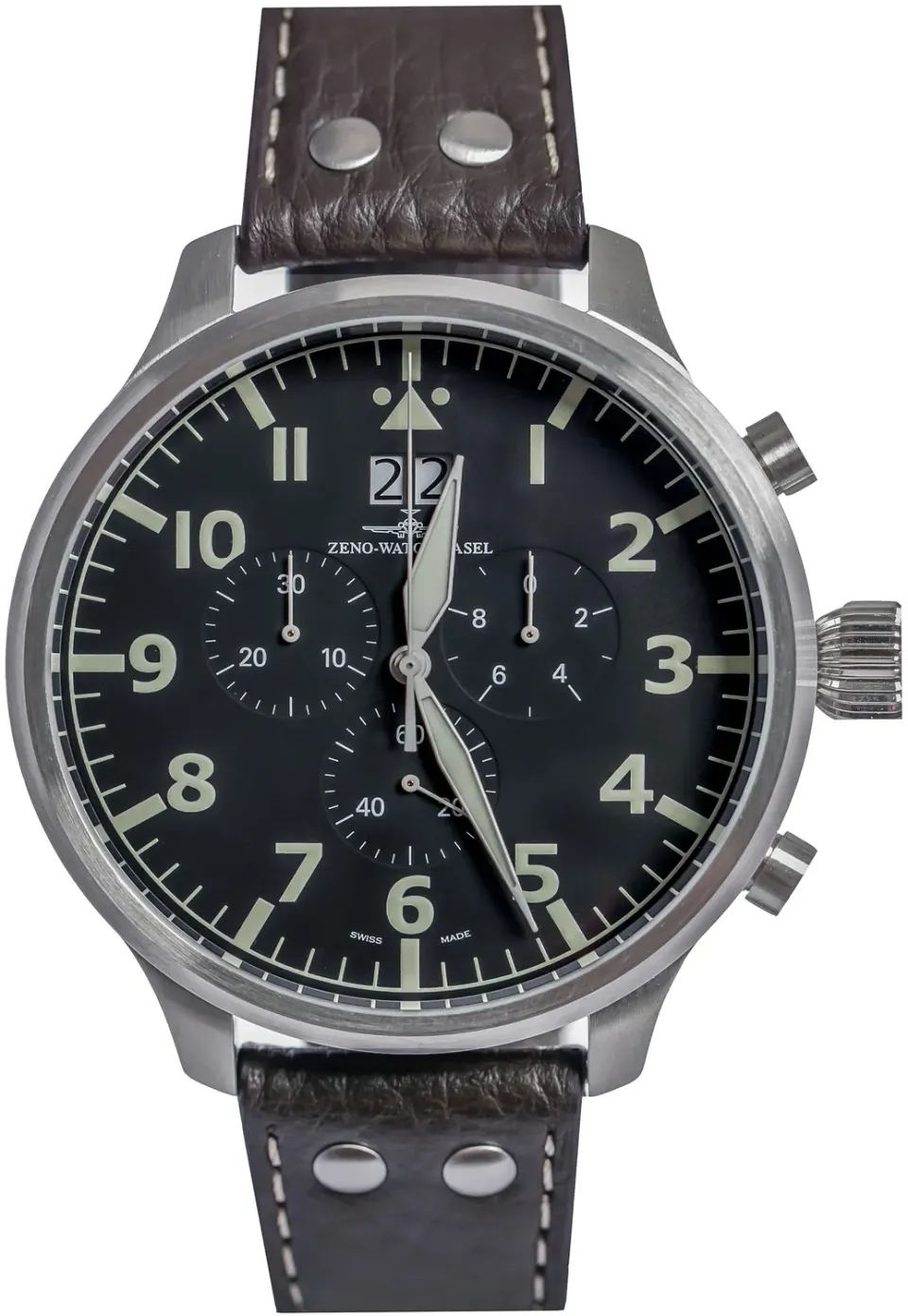 Zeno-Watch Basel Super Oversized Chrono Big Date Navigator montre quartz