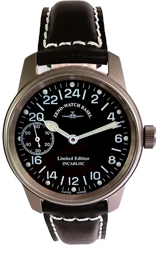 Zeno-Watch Basel Classic Pilot 24H montre titane édition limitée