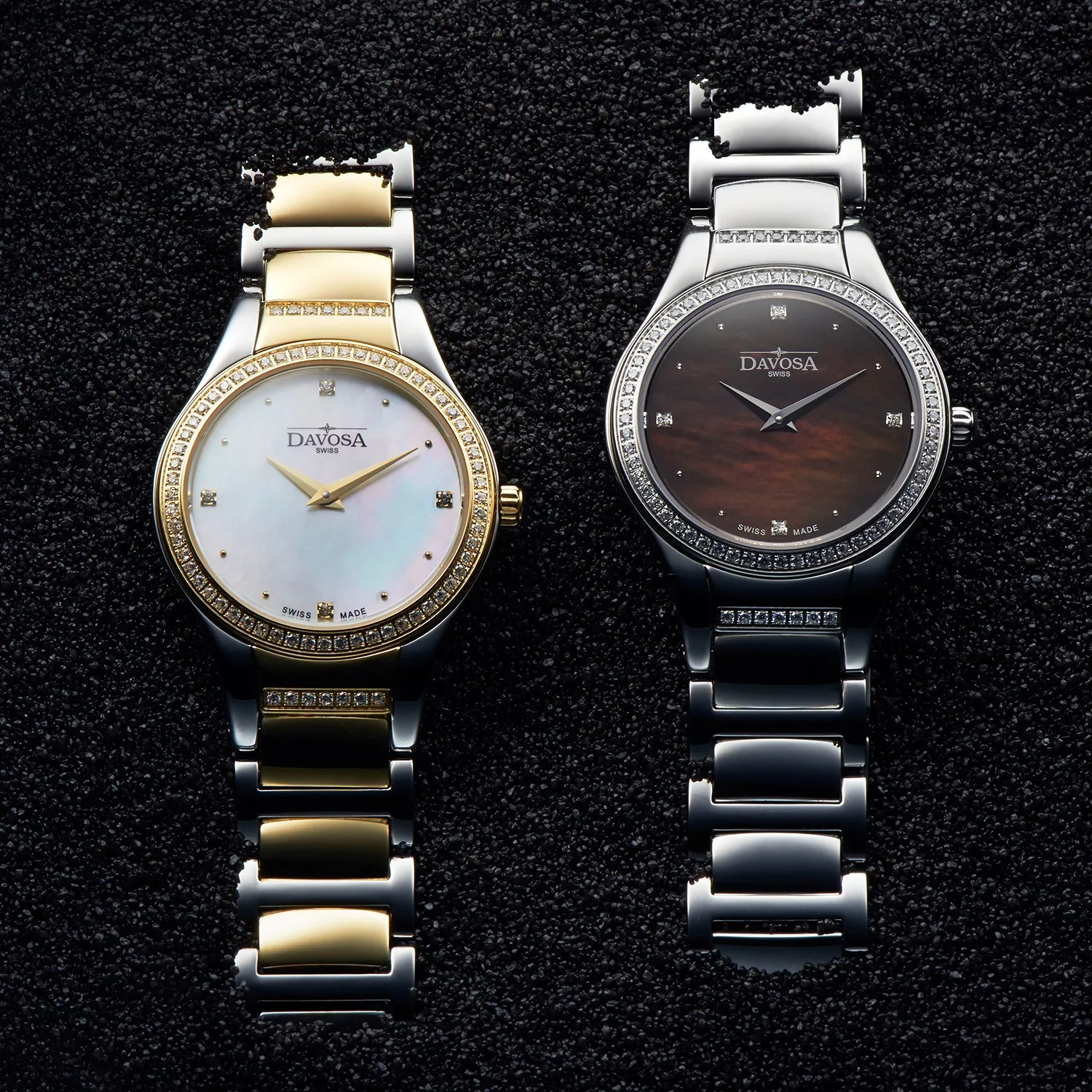 Davosa LunaStar Montre femme quartz nacre zircons