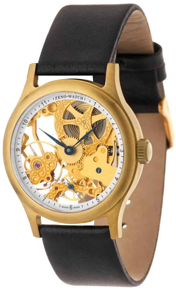 Zeno-Watch Basel Medium Size Pilot Winder Skeleton 6 montre squelette