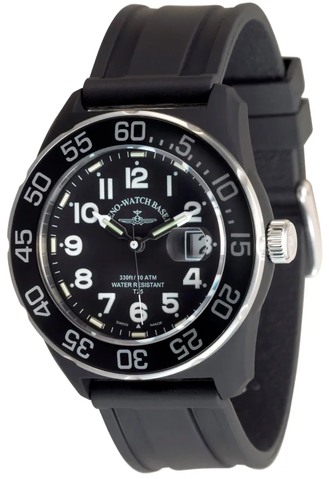 Zeno-Watch Basel Diver H3 montre trigalight silicone